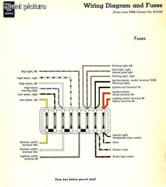 Käferteile24 - Sicherungskasten mit Deckel (8 Sicherungen ... 1981 vanagon fuse box diagram 